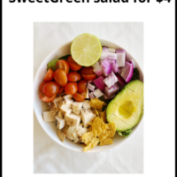 DIY $4 SweetGreen Guacamole Greens Salad