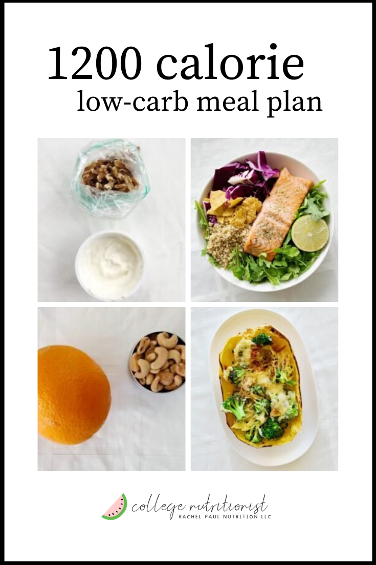 7 Days 1200 Calorie Meal Plan Low Carb High Protein